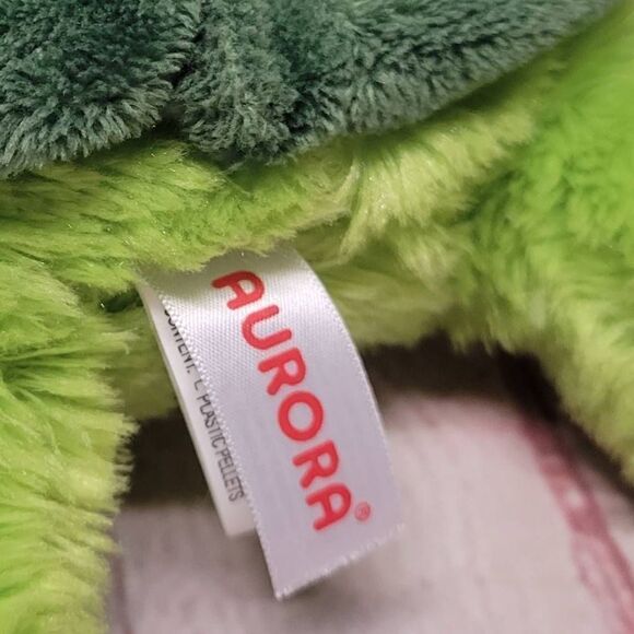 Aurora Green Turtle Laying Plush Stuffed Animal Toy 8" Sea Ocean - Picture 5 of 5
